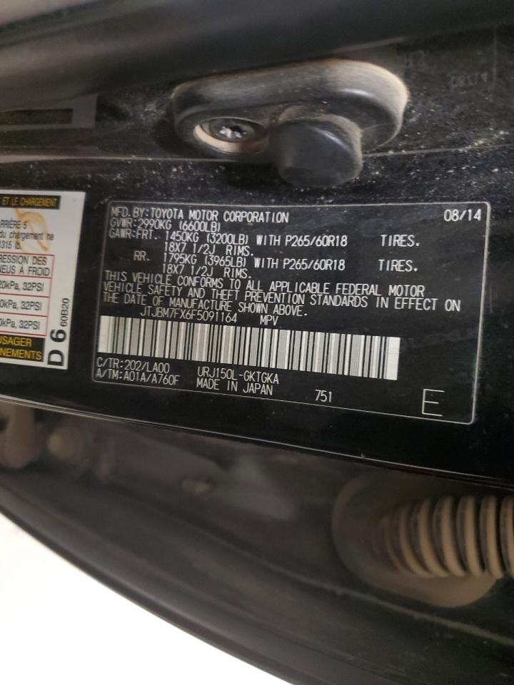 2015 Lexus Gx 460 VIN: JTJBM7FX6F5091164 Lot: 81920315