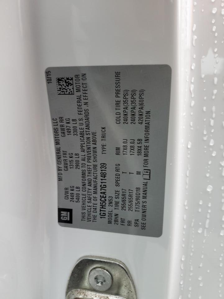 2016 GMC Canyon Sle VIN: 1GTH5CEA7G1148139 Lot: 86865205