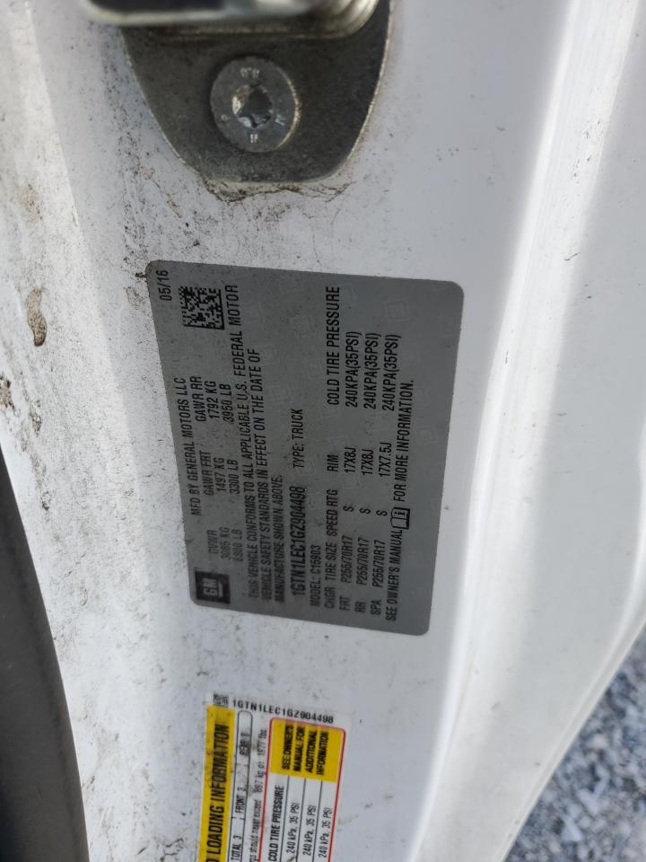 2016 GMC Sierra C1500 VIN: 1GTN1LEC1GZ904498 Lot: 84911605