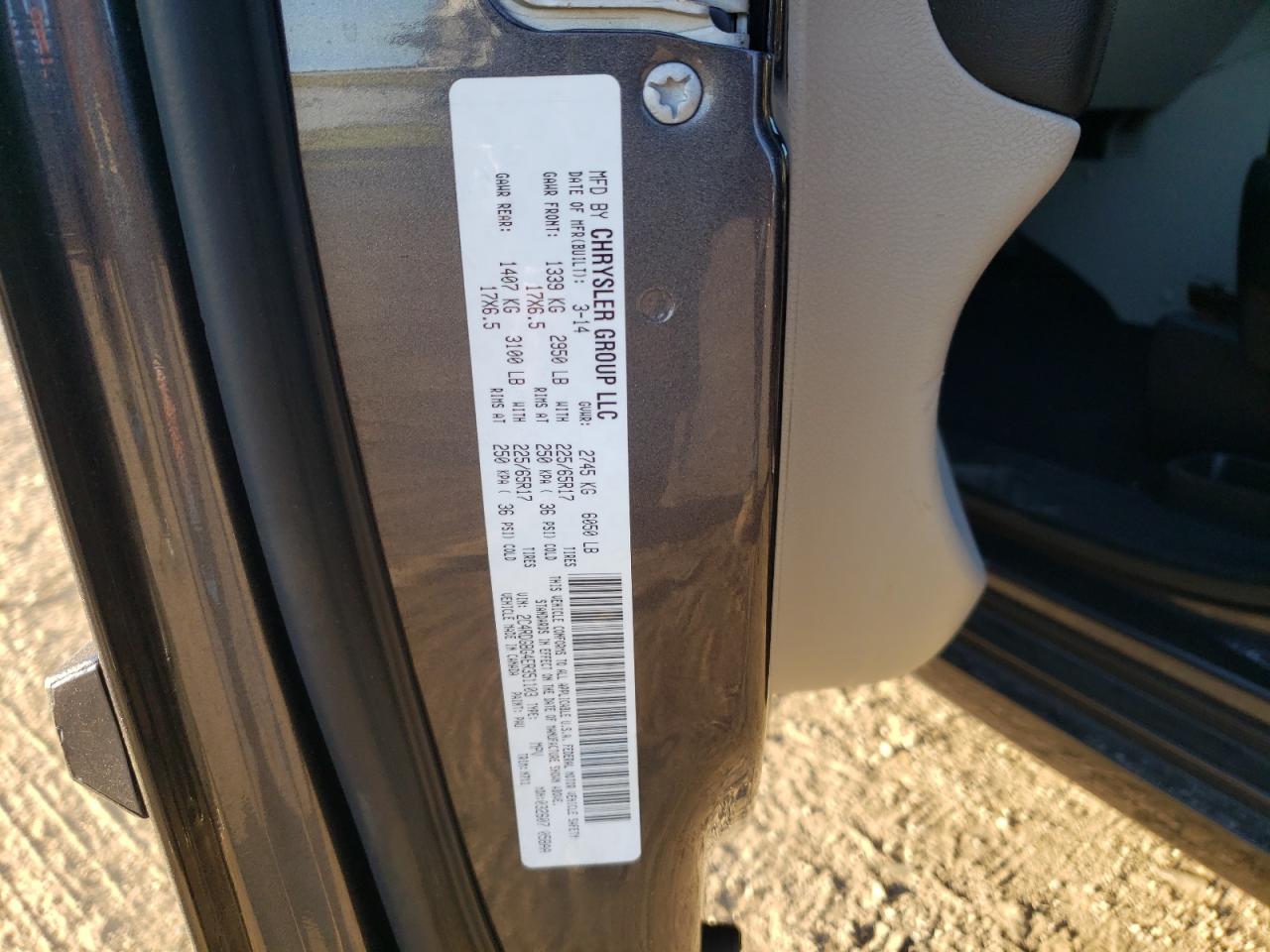 2014 Dodge Grand Caravan Se VIN: 2C4RDGBG4ER351103 Lot: 86300435