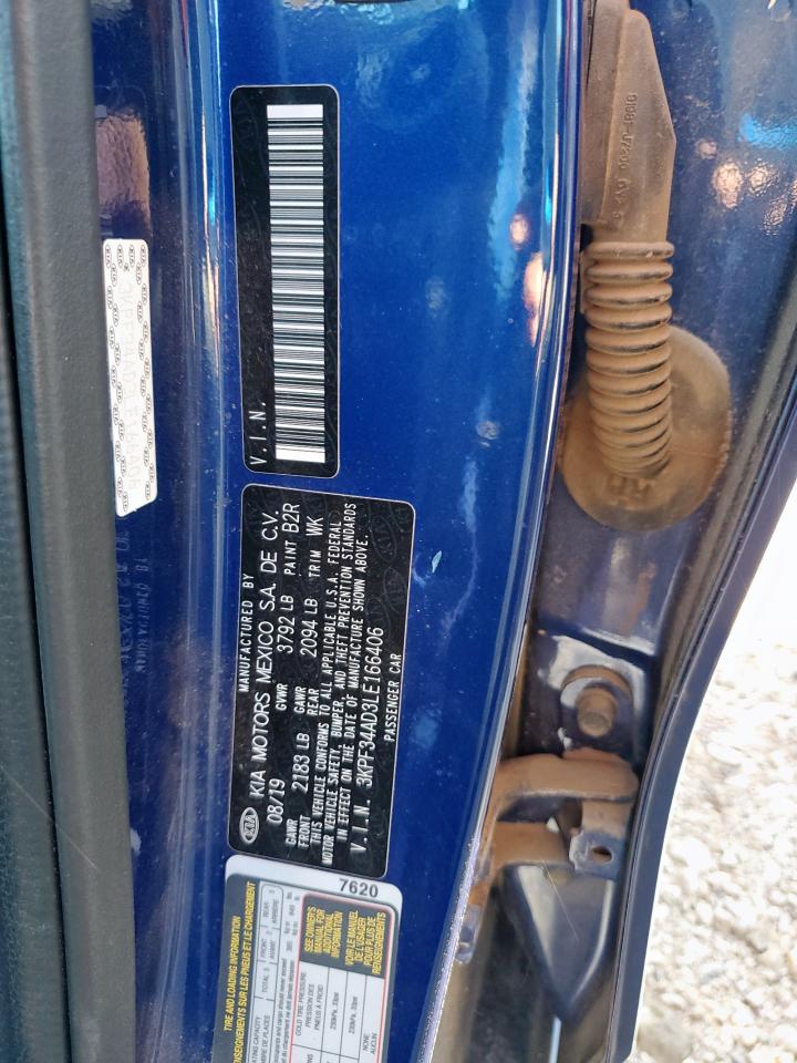 2020 Kia Forte Gt Line VIN: 3KPF34AD3LE166406 Lot: 86482605