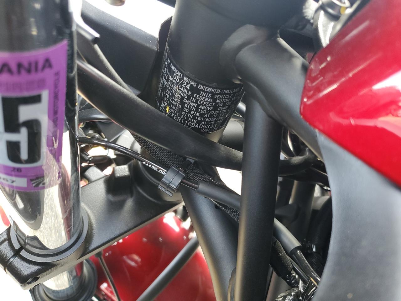 2024 Kawasaki Ex650 R VIN: ML5EXER11RDAD5333 Lot: 82184675