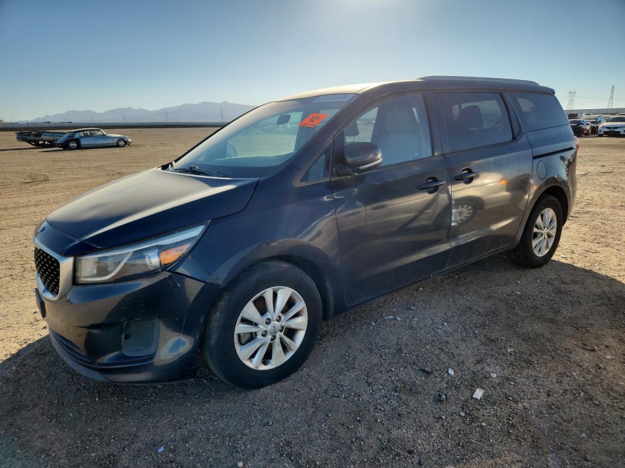 2015 Kia Sedona Lx black van gas KNDMB5C10F6029940 photo #1