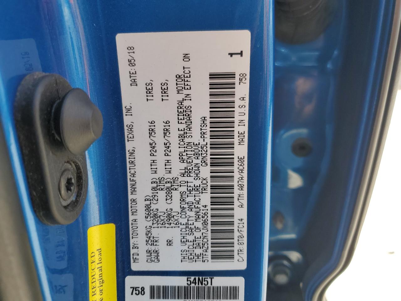 2018 Toyota Tacoma Double Cab VIN: 5TFAZ5CN7JX065614 Lot: 84872725