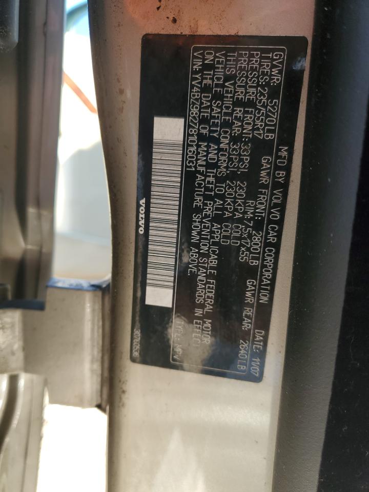 2008 Volvo Xc70 VIN: YV4BZ982781016031 Lot: 85593975