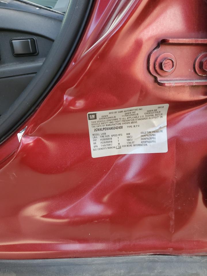 2010 Chevrolet Equinox Lt VIN: 2CNALPEW4A6242408 Lot: 82352555