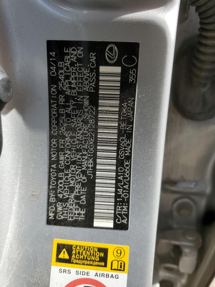 2014 Lexus Es 350 VIN: JTHBK1GGXE2128722 Lot: 84177315