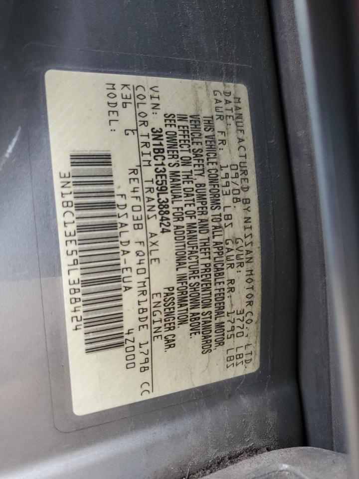 2009 Niss Versa VIN: 3N1BC13E59L388424 Lot: 82183435