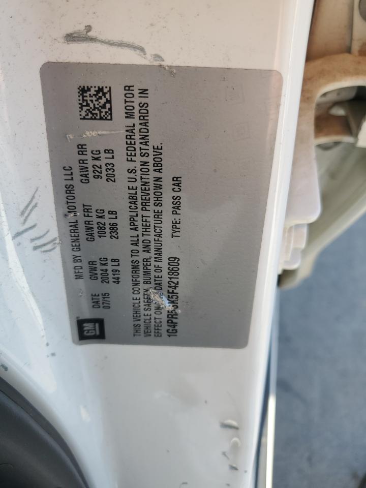 2015 Buick Verano Convenience VIN: 1G4PR5SK5F4218609 Lot: 82752105