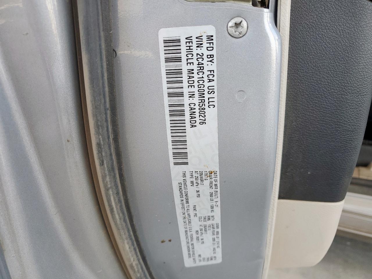 2021 Chrysler Voyager Lx VIN: 2C4RC1CG0MR580276 Lot: 84593825