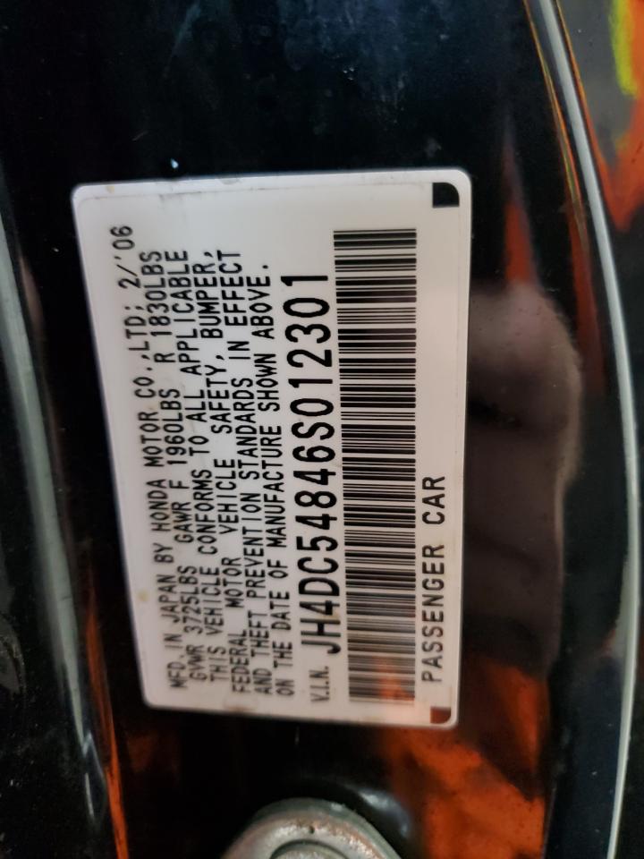 2006 Acura Rsx VIN: JH4DC54846S012301 Lot: 90071925