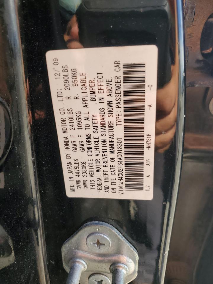 2010 Acura Tsx VIN: JH4CU2F64AC018301 Lot: 84916465