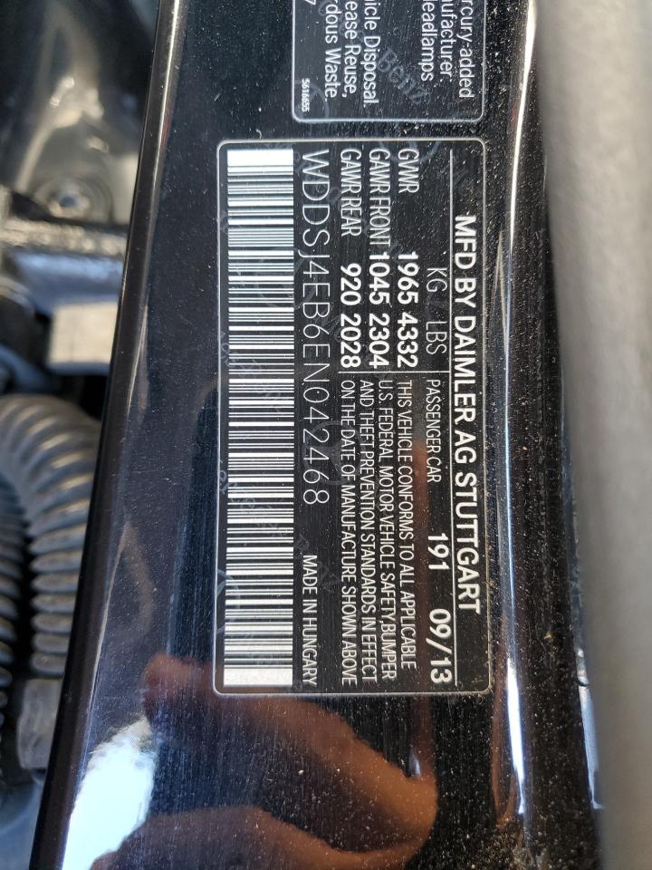 2014 Mercedes-Benz Cla 250 VIN: WDDSJ4EB6EN042468 Lot: 81927175