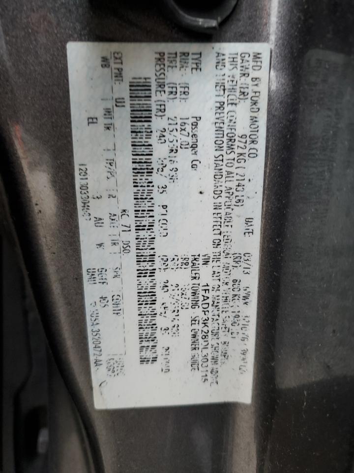 2013 Ford Focus Se VIN: 1FADP3K28DL303115 Lot: 84710115