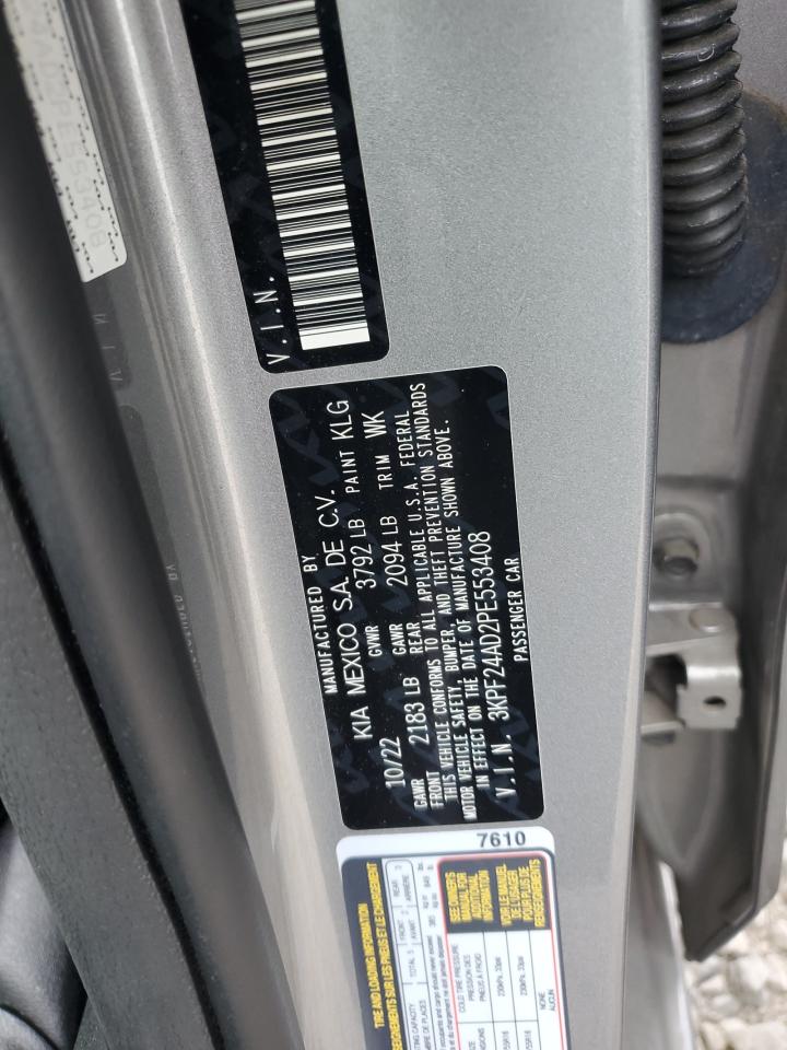 2023 Kia Forte Lx VIN: 3KPF24AD2PE553408 Lot: 86054665