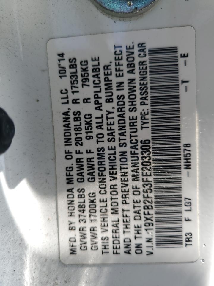 2015 Honda Civic Lx VIN: 19XFB2F53FE203306 Lot: 82316135