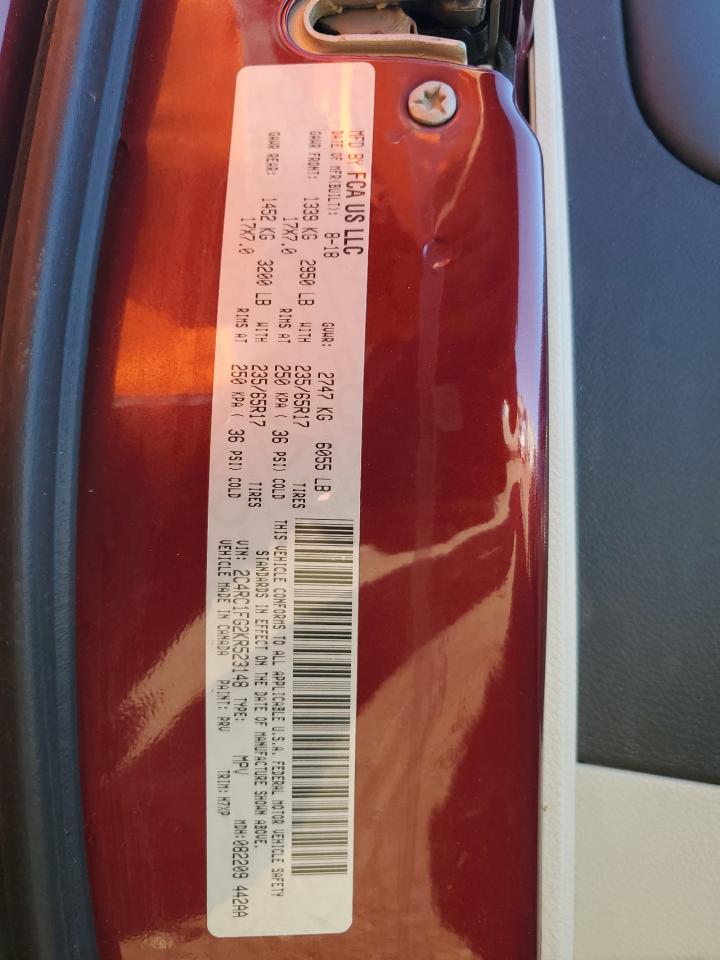 2019 Chrysler Pacifica Touring Plus VIN: 2C4RC1FG2KR523148 Lot: 84807305