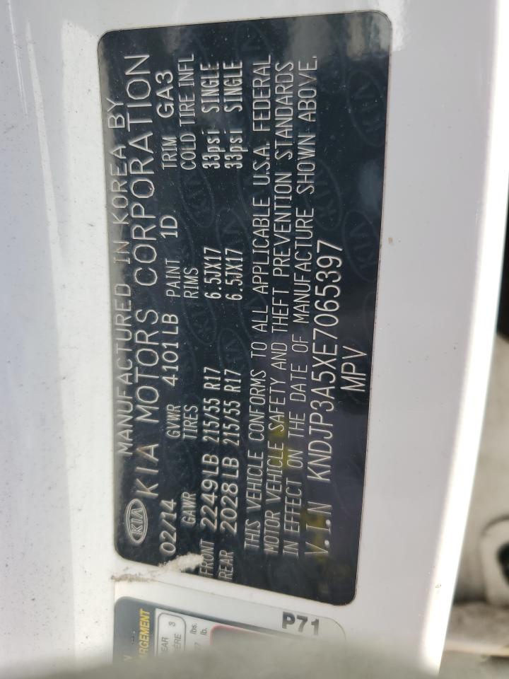 2014 Kia Soul + VIN: KNDJP3A5XE7065397 Lot: 85287855