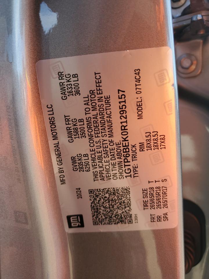 2024 GMC Canyon Elevation VIN: 1GTP6BEK0R1295157 Lot: 86707045