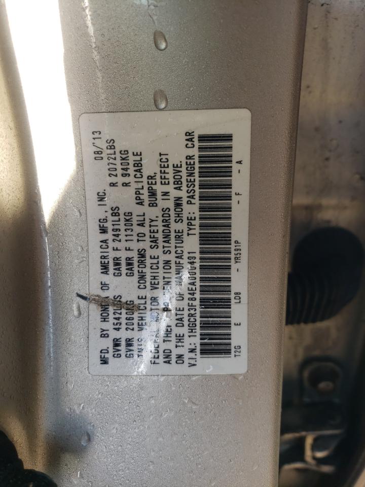 2014 Honda Accord Exl VIN: 1HGCR3F84EA000491 Lot: 86492595