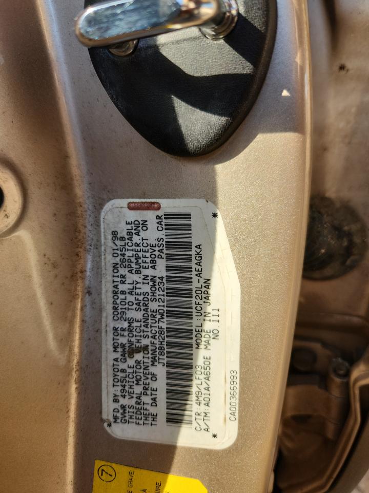 1998 Lexus Ls 400 VIN: JT8BH28F7W0121234 Lot: 85777815
