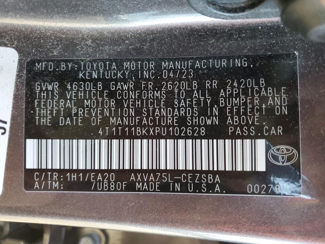 2023 Toyota Camry Se Night Shade VIN: 4T1T11BKXPU102628 Lot: 84654945