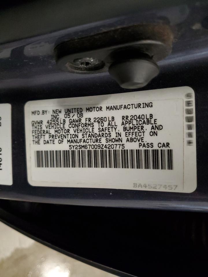2009 Pontiac Vibe VIN: 5Y2SM67009Z420775 Lot: 85713385
