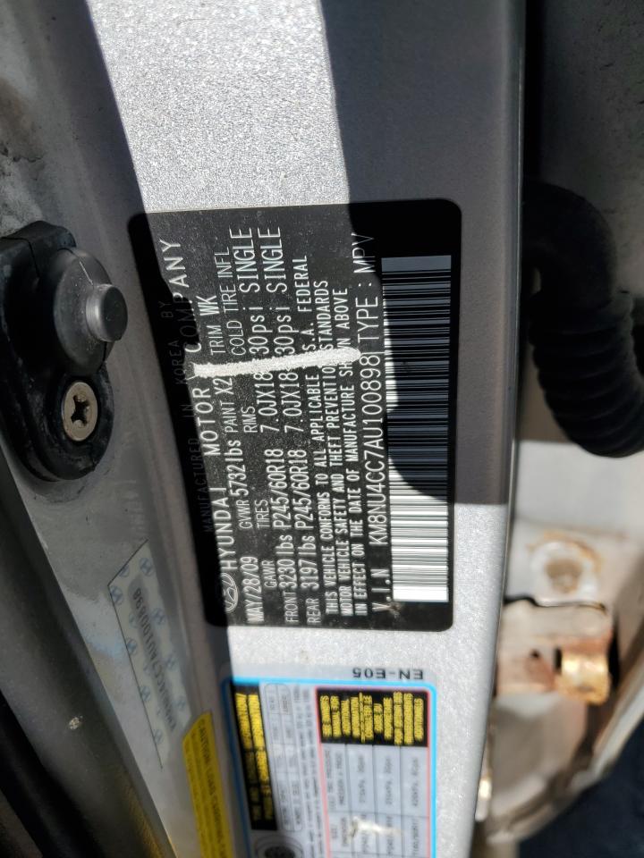 2010 Hyundai Veracruz Gls VIN: KM8NU4CC7AU100898 Lot: 90535905