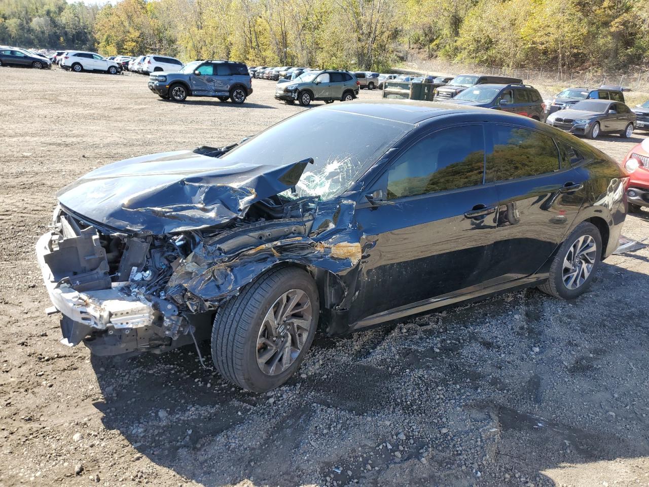 2018 Honda Civic Ex black null gas 19XFC2F72JE003931 photo #1