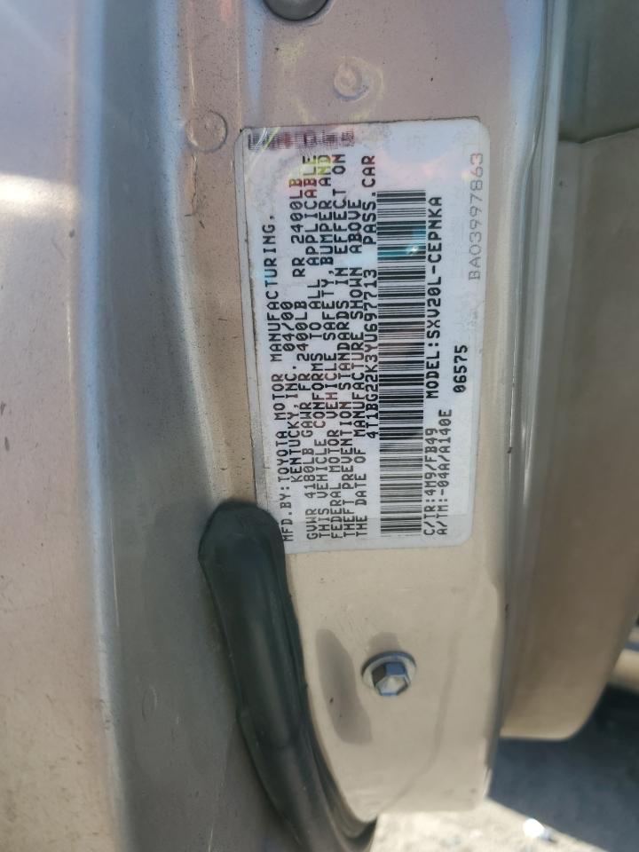 2000 Toyota Camry Ce VIN: 4T1BG22K3YU697713 Lot: 94927295