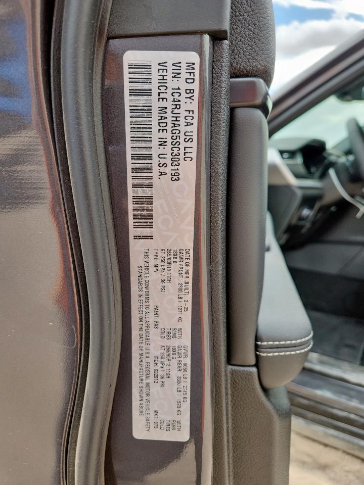 2025 Jeep Grand Cherokee Laredo VIN: 1C4RJHAG5SC303193 Lot: 85555345