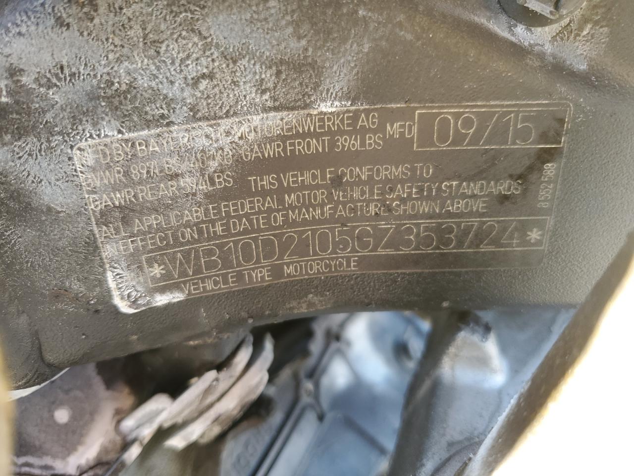 2016 BMW S 1000 Rr VIN: WB10D2105GZ353724 Lot: 89519075