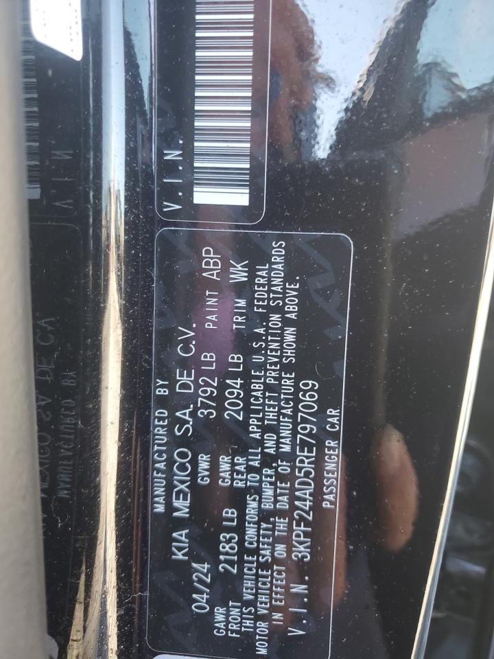 2024 Kia Forte Lx VIN: 3KPF24AD5RE797069 Lot: 82301025