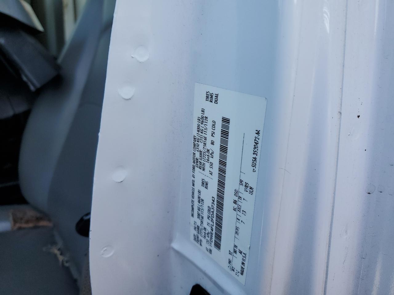 2015 Ford Econoline E450 Super Duty Cutaway Van VIN: 1FDWE4FL2FDA37343 Lot: 80649785