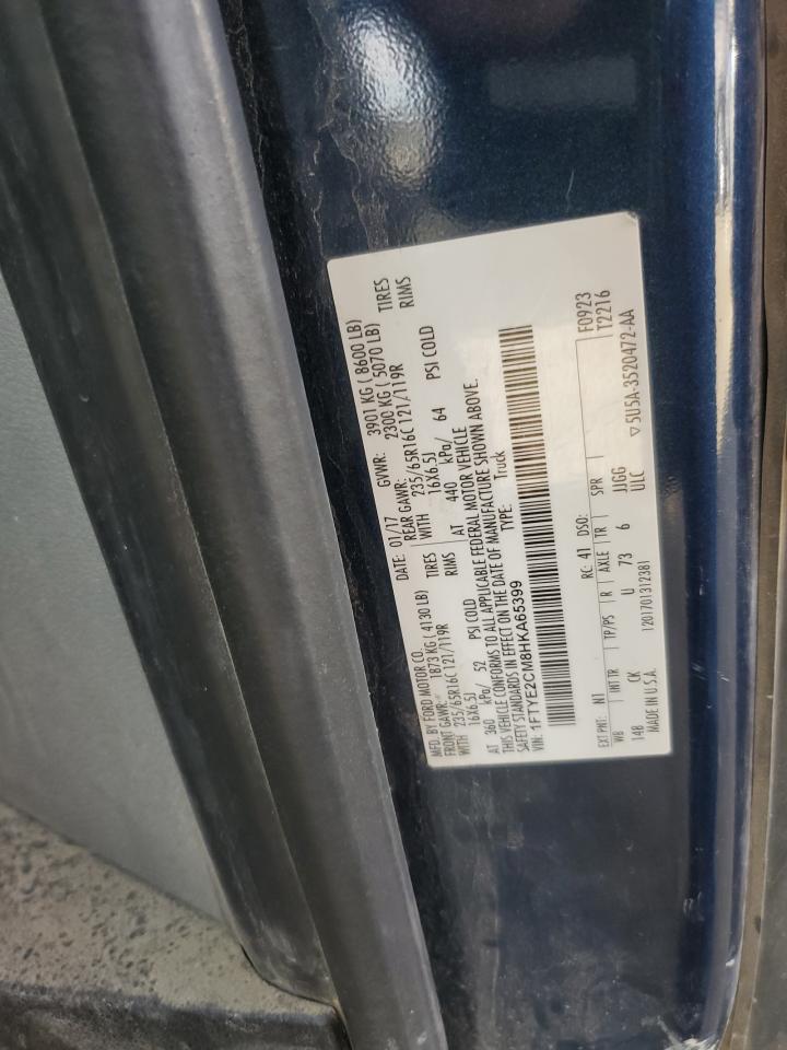 2017 Ford Transit T-150 VIN: 1FTYE2CM8HKA65399 Lot: 90548865