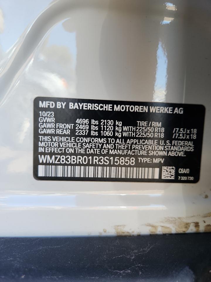 2024 Mini Cooper S Countryman All4 VIN: WMZ83BR01R3S15858 Lot: 89860375