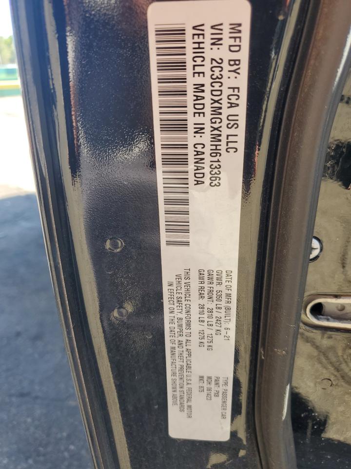 2021 Dodge Charger Gt VIN: 2C3CDXMGXMH613363 Lot: 85200035