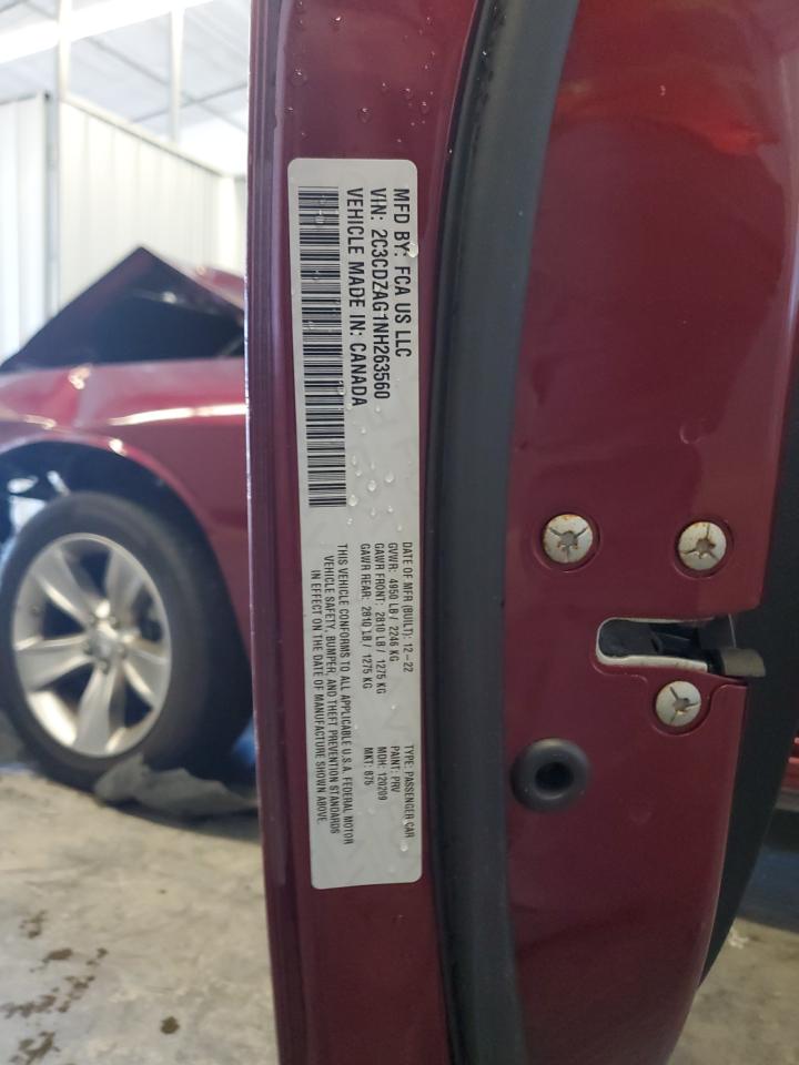 2022 Dodge Challenger Sxt VIN: 2C3CDZAG1NH263560 Lot: 87371675