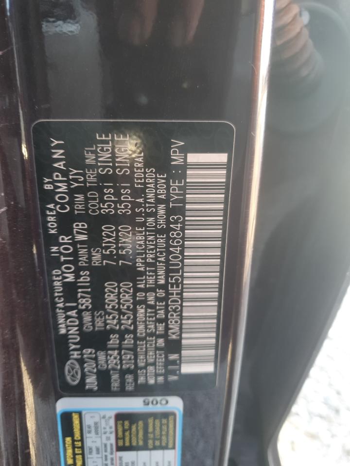 2020 Hyundai Palisade Sel VIN: KM8R3DHE5LU046843 Lot: 85196285