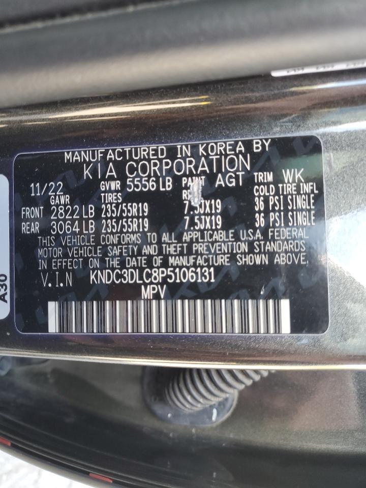 2023 Kia Ev6 Light VIN: KNDC3DLC8P5106131 Lot: 85573455