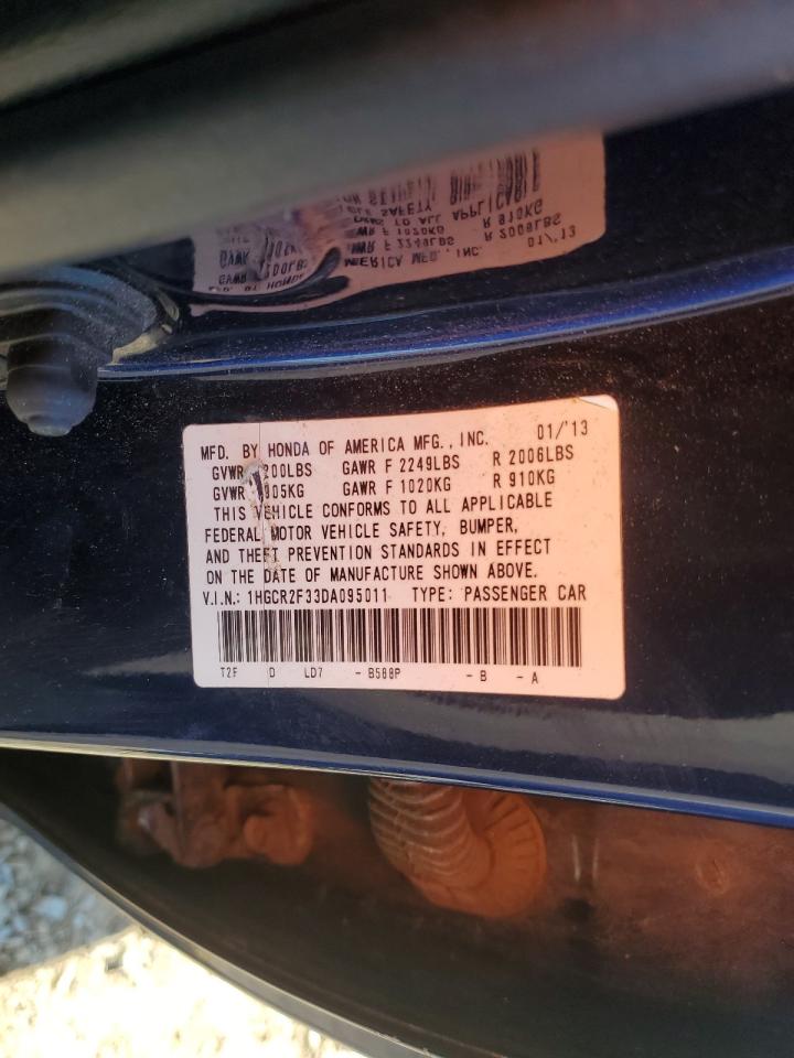 2013 Honda Accord Lx VIN: 1HGCR2F33DA095011 Lot: 84549285