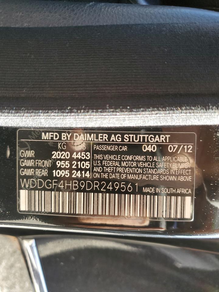 2013 Mercedes-Benz C 250 VIN: WDDGF4HB9DR249561 Lot: 82543745