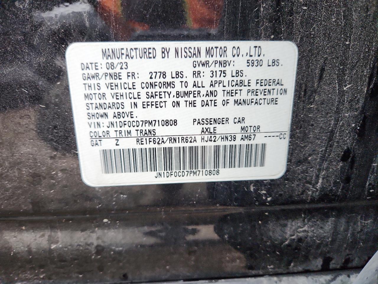 2023 Nissan Ariya Platinum + VIN: JN1DF0CD7PM710808 Lot: 82743815