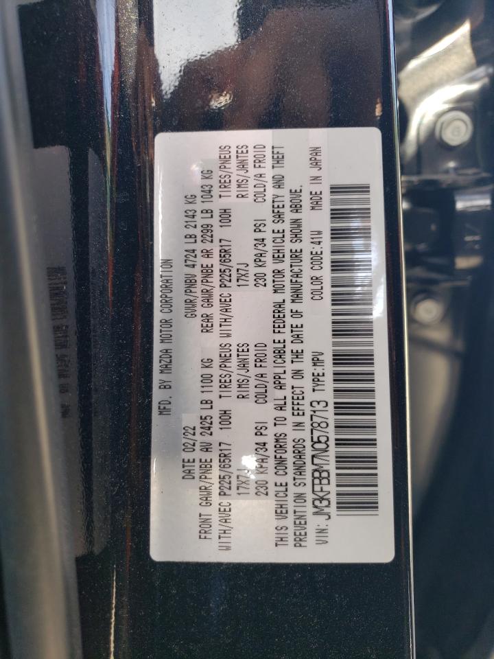2022 Mazda Cx-5 Select VIN: JM3KFBBM7N0578713 Lot: 84412445
