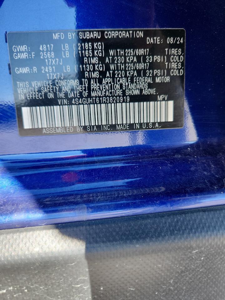 2024 Subaru Crosstrek Wilderness VIN: 4S4GUHT61R3820919 Lot: 85831055