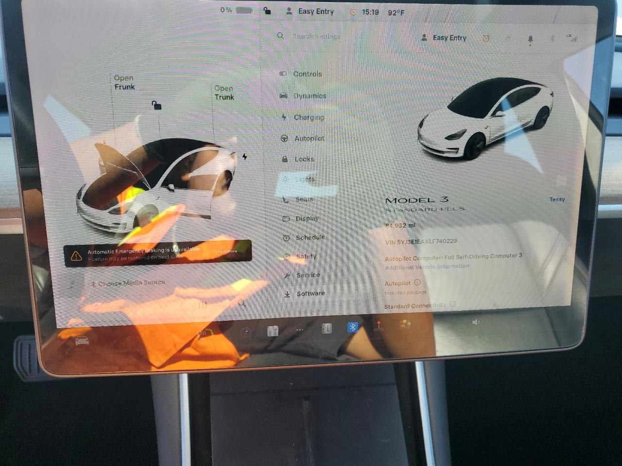 2020 Tesla Model 3 VIN: 5YJ3E1EAXLF740229 Lot: 84297475