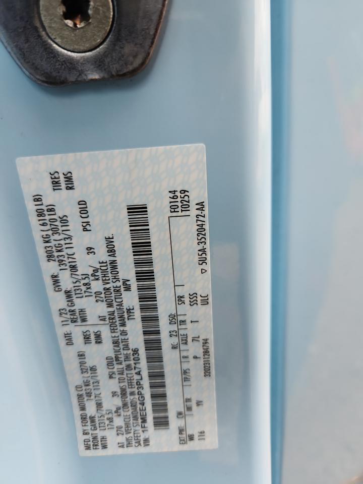 2023 Ford Bronco Heritage Limited VIN: 1FMEE4GP3PLA71036 Lot: 85208145