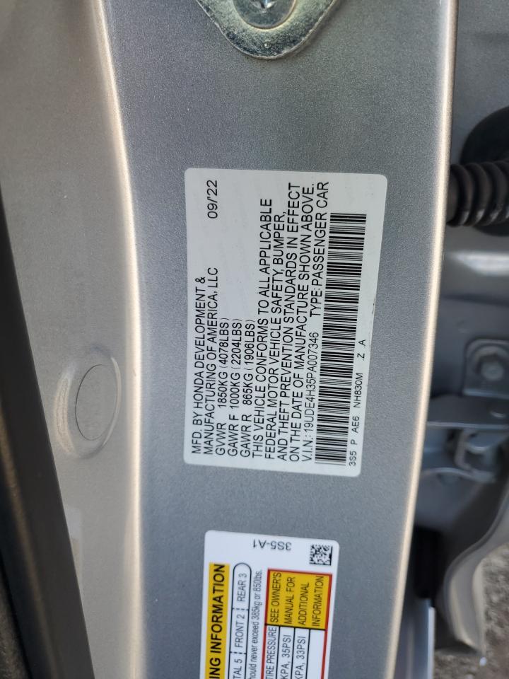 2023 Acura Integra A-Spec VIN: 19UDE4H35PA007346 Lot: 90408845