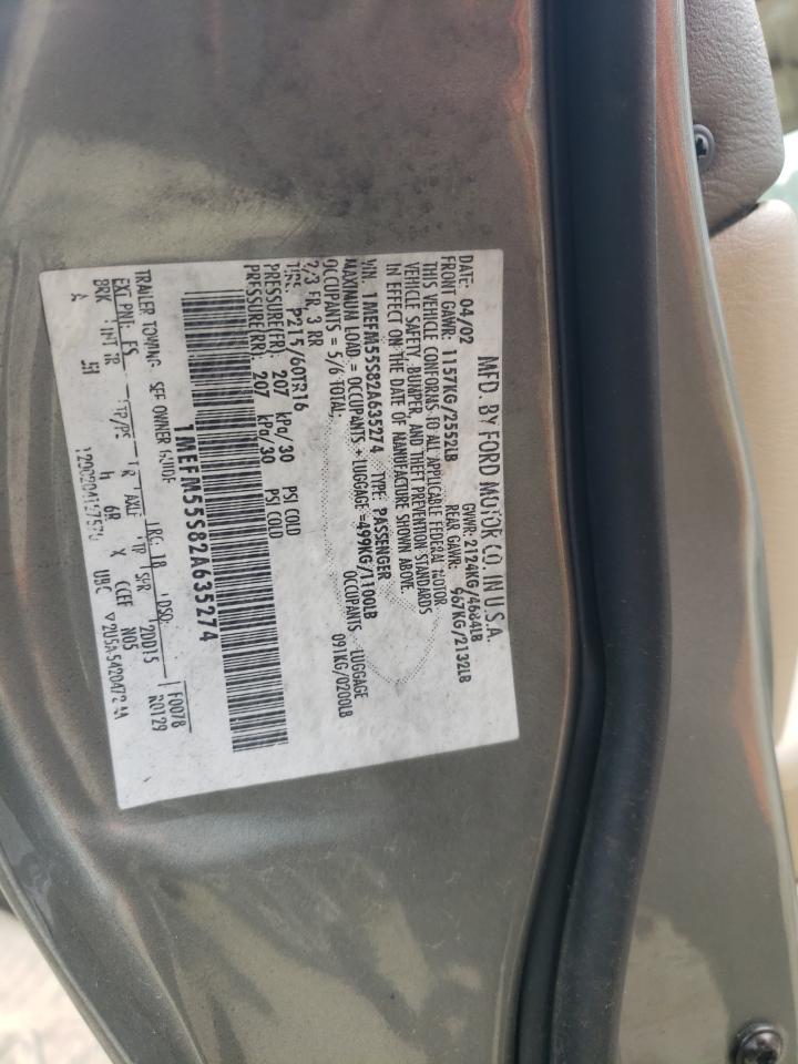 2002 Mercury Sable Ls Premium VIN: 1MEFM55S82A635274 Lot: 90063385