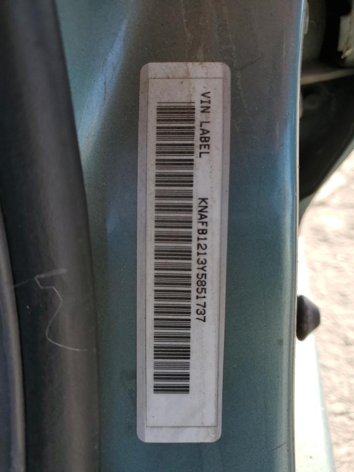 2000 Kia Sephia Base VIN: KNAFB1213Y5851737 Lot: 82178085